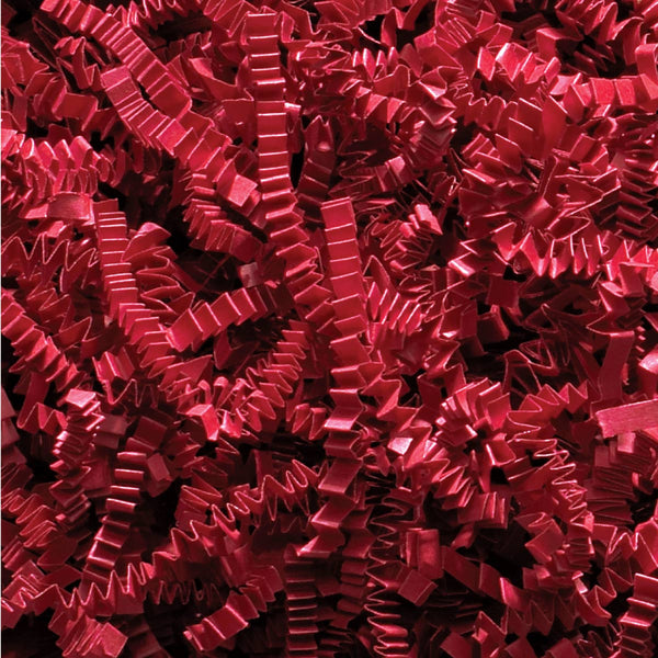 Deep Red Crinkle Cut Paper