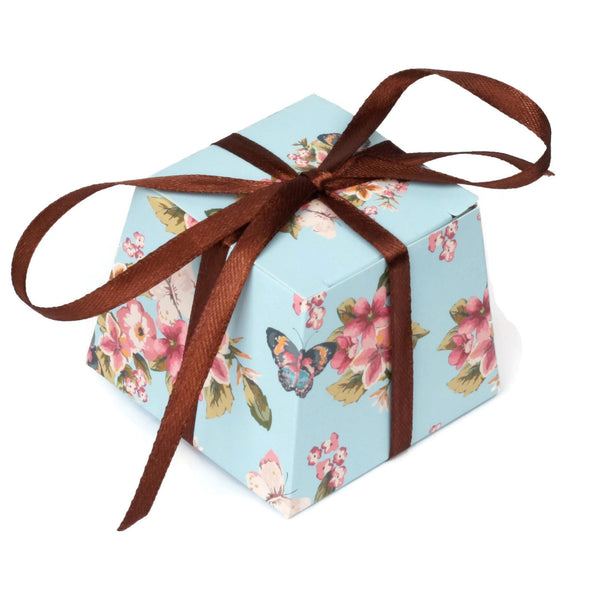 Small Blue Floral Pyramid Gift Boxes